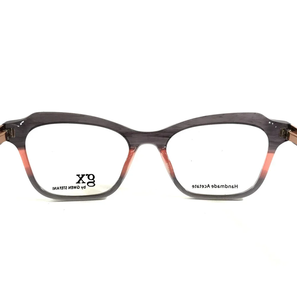 GX by Gwen Stefani Eyeglasses Frames GX067 GRY Gray Pink Cat Eye 52-17-135